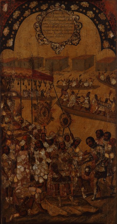 La conquista de México. Tabla X de Miguel Gonzales